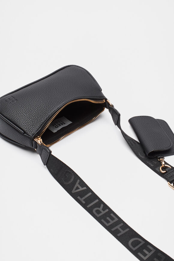 Twin Cross Body Bag  Black  hi-res