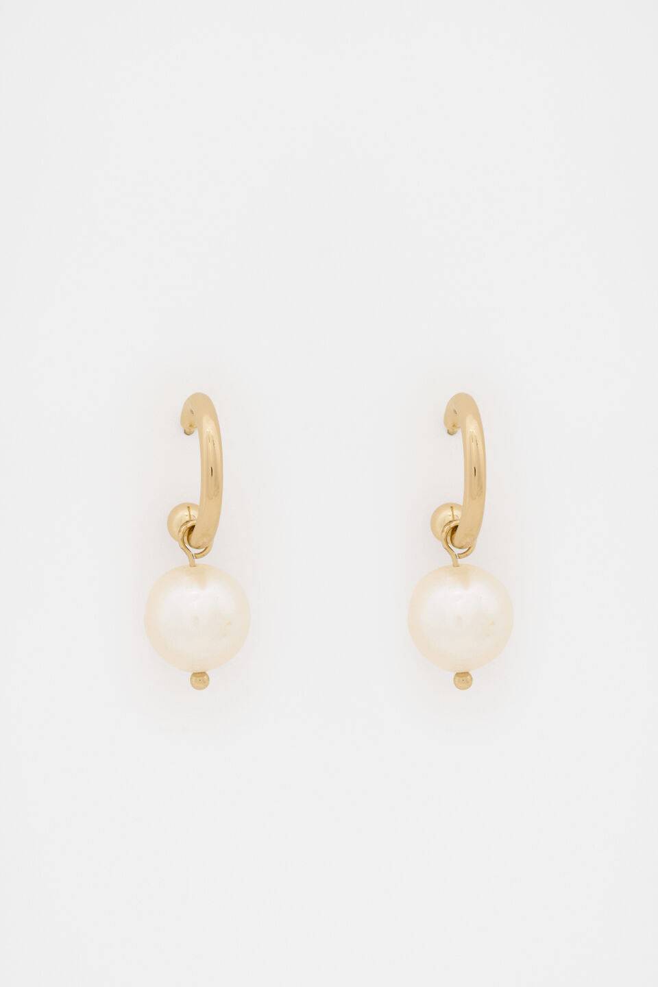 Pearl Hoop Earring  Gold