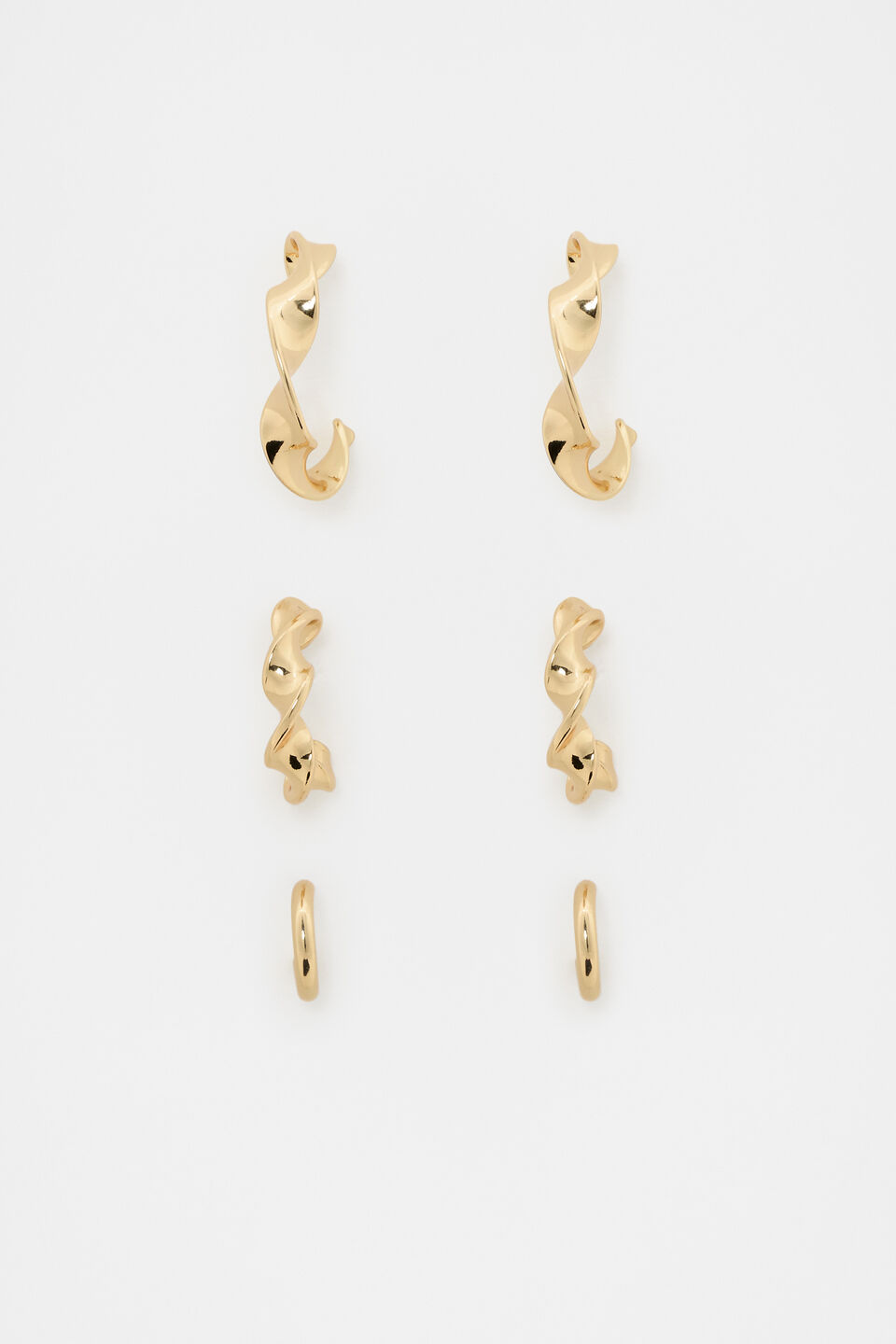 Twist Hoop Ear Pack  Gold