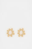 Textured Flower Stud  Gold  hi-res