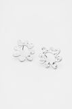 Textured Flower Stud  Silver  hi-res