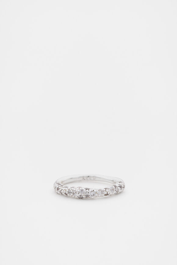 Pave Organic Ring  Silver  hi-res