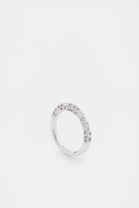 Pave Organic Ring  Silver  hi-res