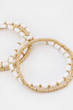 Disc Bead Stretch Bracelet  White  hi-res