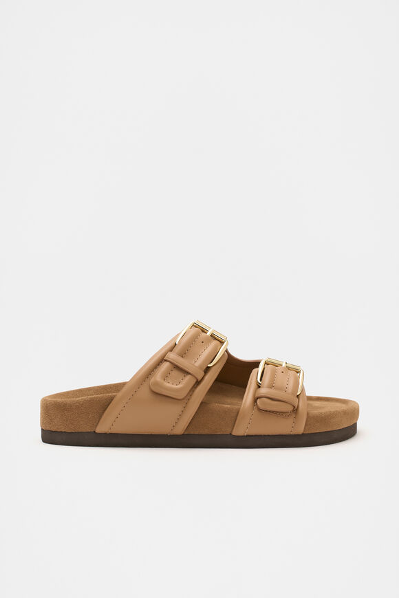 Harper Buckle Slide  Caramel  hi-res