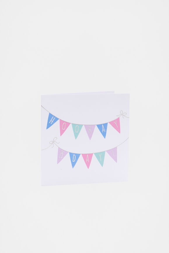 Bunting Bday Card  Multi  hi-res