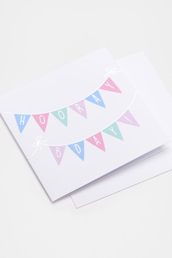 Bunting Bday Card  Multi  hi-res