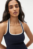 Rib Halter Top  Midnight Sky  hi-res