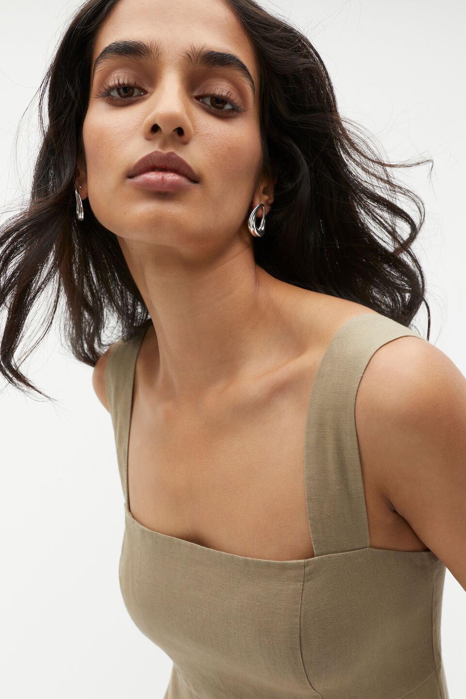 Looped Oval Earring  Silver