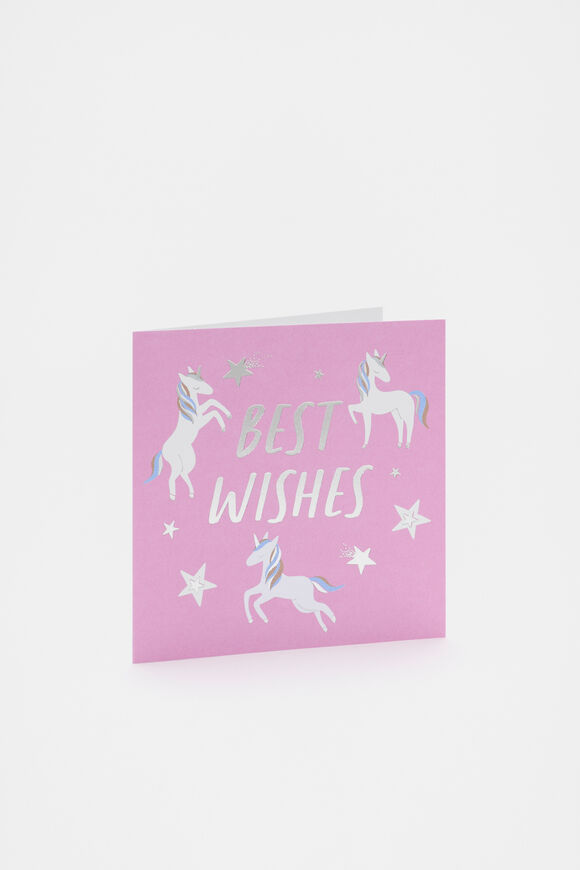Happy Birthday Unicorn Card  Multi  hi-res