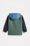 Mini Colourblock Rain Coat  Khaki  hi-res