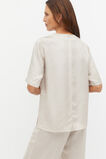 Textured Satin Top  Oat  hi-res