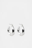 Sculptural Twist Triangle Hoop  Silver  hi-res