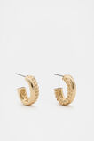 Textured Links Hoop  Gold  hi-res