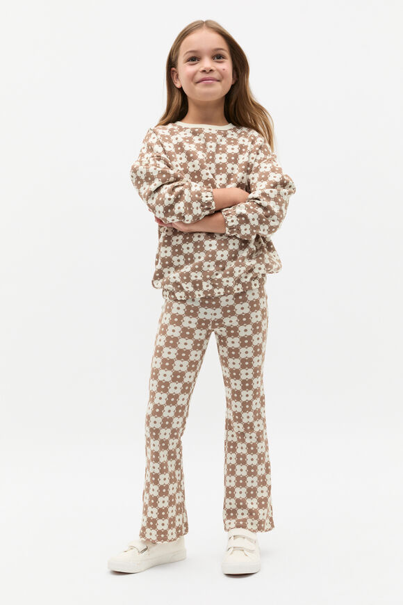 Flower Flare Legging  Chocolate Shake  hi-res