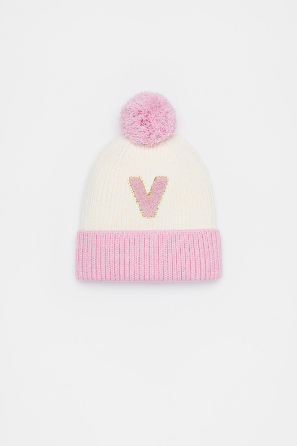 Colourblock Initial Beanie  V
