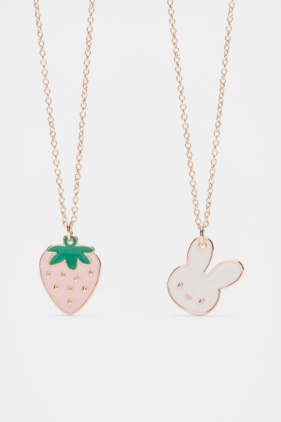 Bunny Greeting Card And Necklace  Multi  hi-res