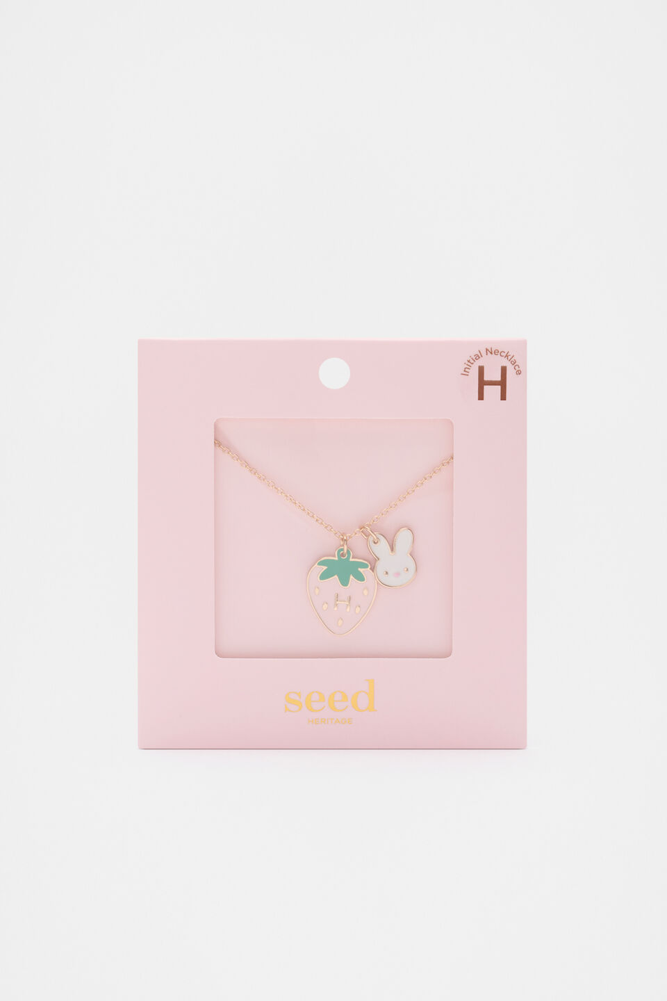 Bunny Initial Necklace  H