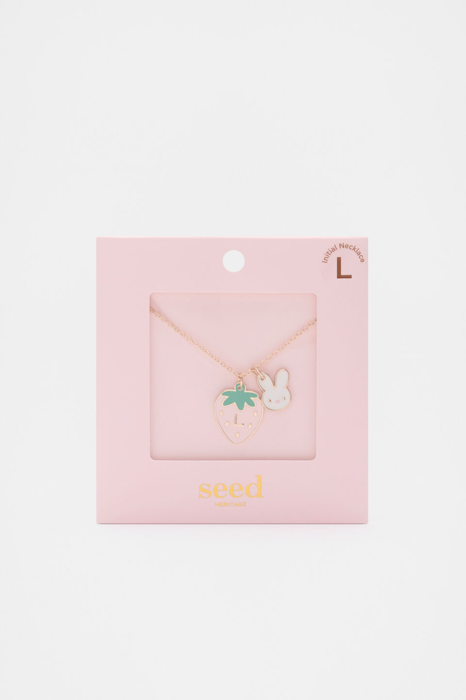 Bunny Initial Necklace  L