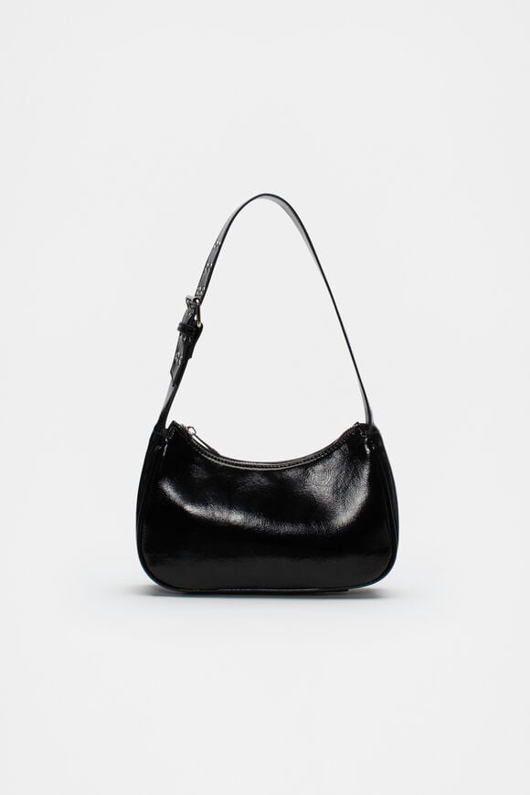 Eyelet Shoulder Bag  Black  hi-res