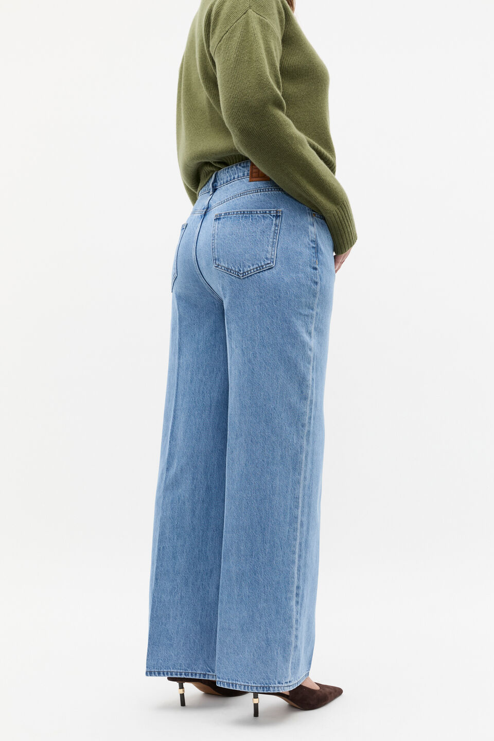 70s Wide Leg Jean  Mist Blue Wash