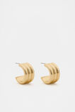 Trio Illusion Hoop  Gold  hi-res