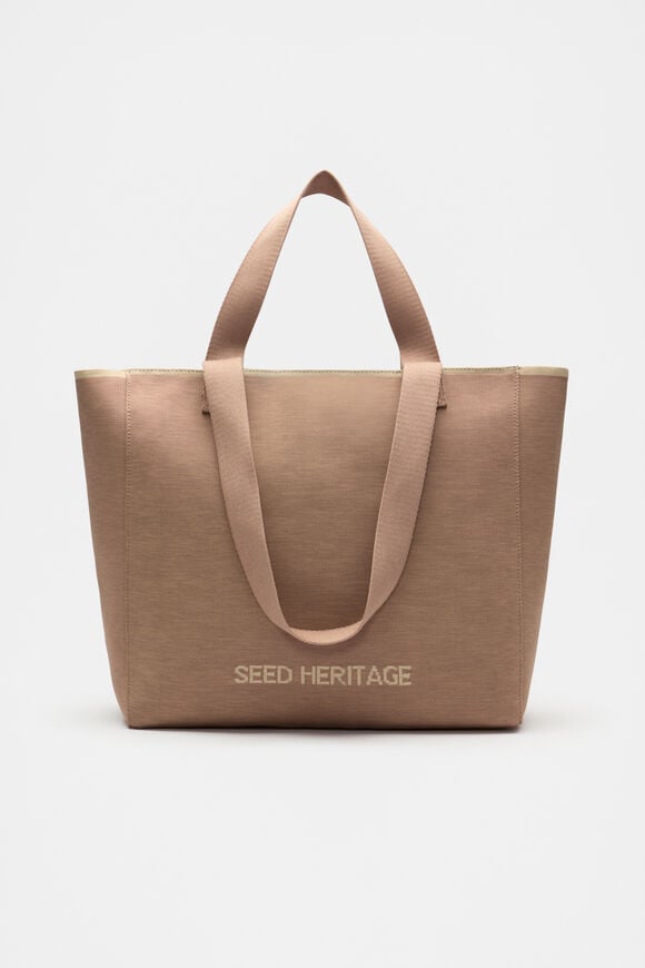 Knit Logo Tote  Amaretto  hi-res