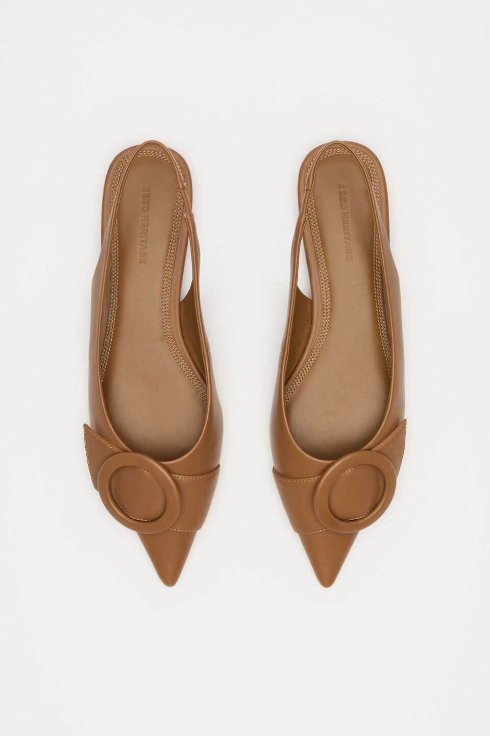 Ren Circle Buckle Slingback  Toffee