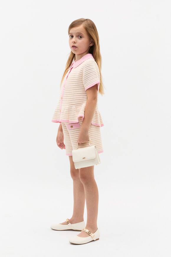 Crochet Button Top  Chiffon  hi-res