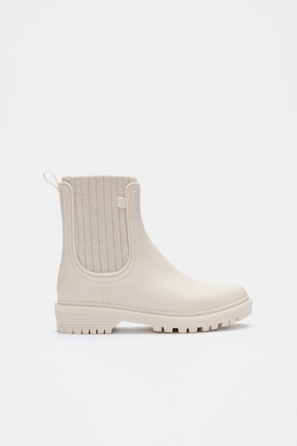 Rib Gusset Gumboot  Classic Cream