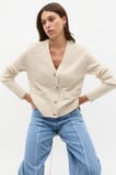 Merino Wool V Neck Pocket Cardigan  Oat Marle  hi-res