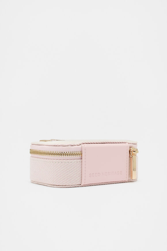 Initials Mini Jewellery Case Rose Petal  A  hi-res