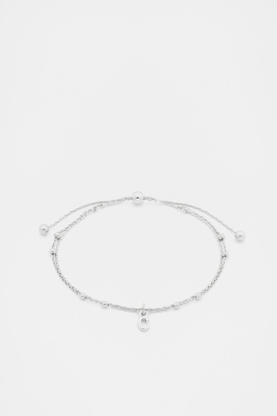 Silver Letter Chains Bracelet  C