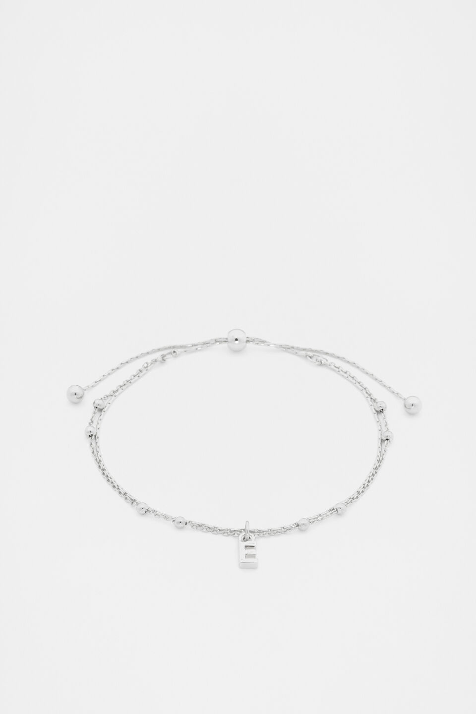 Silver Letter Chains Bracelet  E