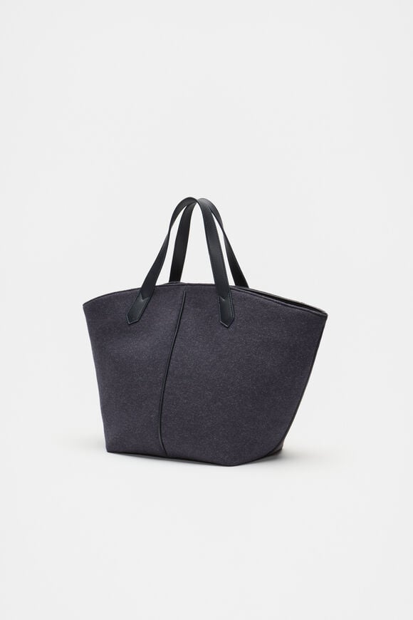 Felt Large Carry All Tote  Dark Blue  hi-res