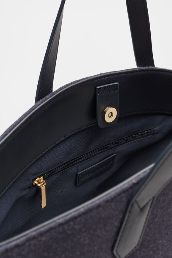 Felt Large Carry All Tote  Dark Blue  hi-res