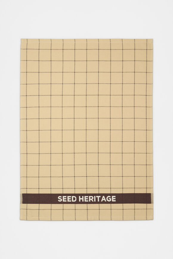 Seed Logo Tea Towel  Marzipan  hi-res