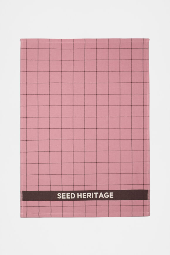 Seed Logo Tea Towel  Mauve  hi-res