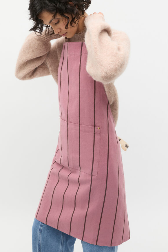 Aamira Striped Apron  Mauve  hi-res