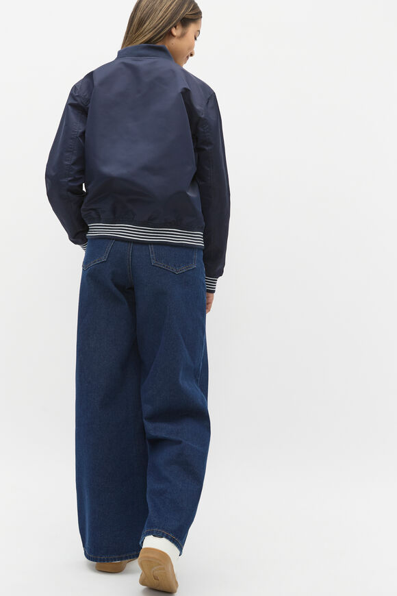 Sporty Bomber Jacket  New Navy  hi-res
