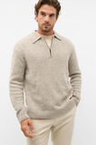 Wool Blend Half Zip  Oat Marle  hi-res