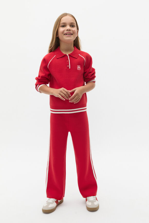 Sporty Knit Pant  Chilli Red  hi-res