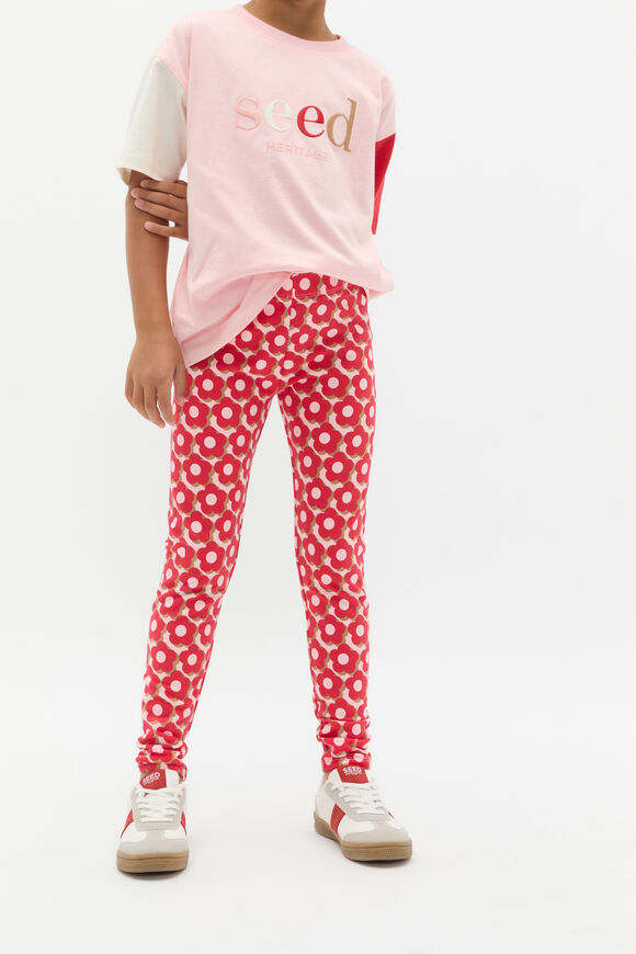 Flower Legging  Chilli Red  hi-res