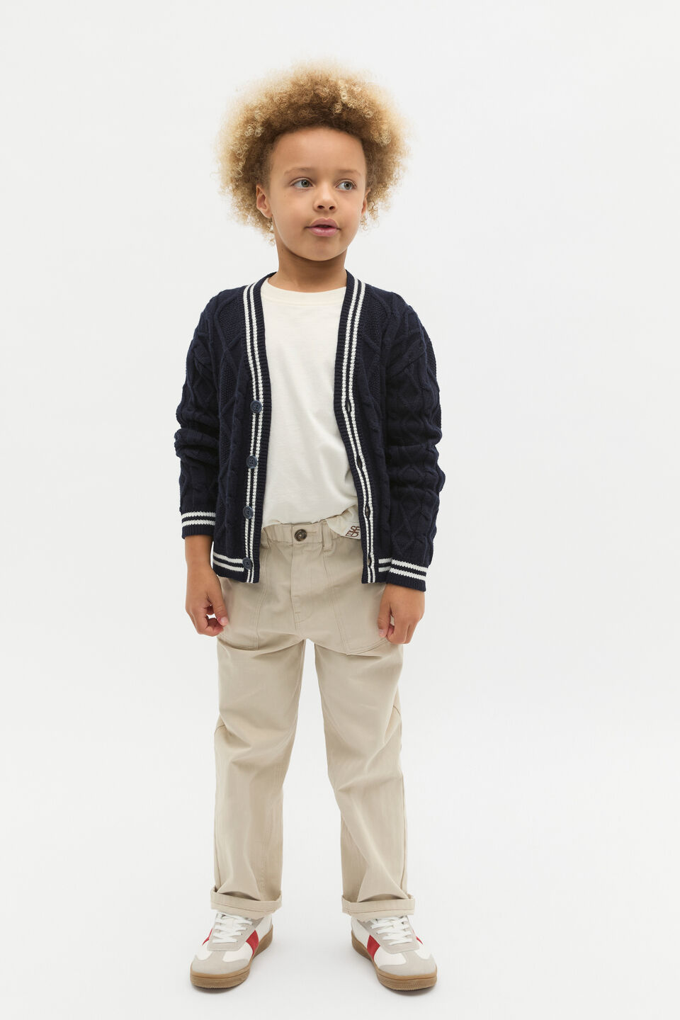 Varsity Cardigan  Midnight Blue