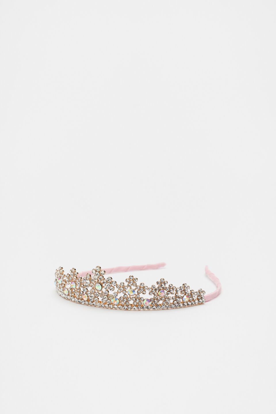 Snowflake Crystal Tiara  Rose Petal
