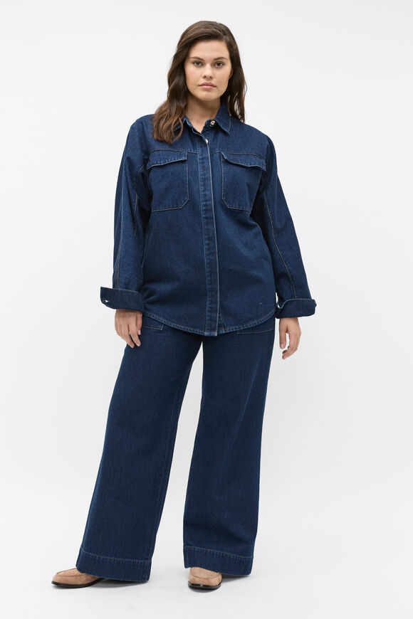 Denim Yoke Detail Shirt  Twilight Blue Wash  hi-res