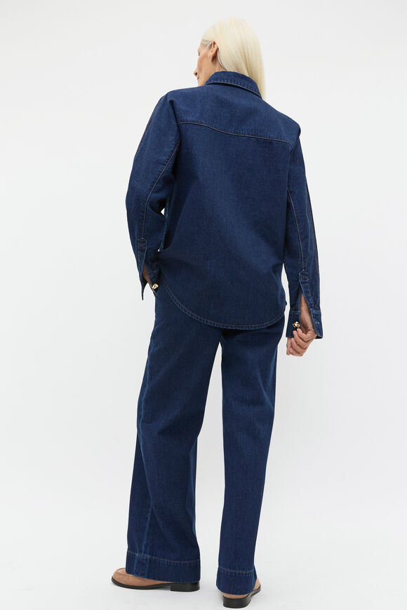 Denim Yoke Detail Shirt  Twilight Blue Wash  hi-res