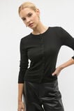 Australian Merino Cardigan  Black  hi-res