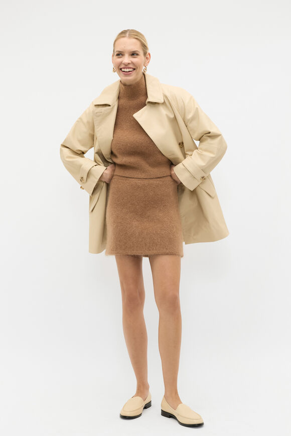 Mock Neck Knitted Top  Amaretto Marle  hi-res
