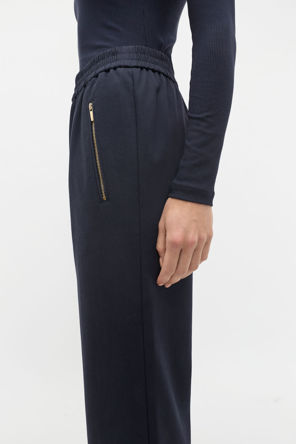 Casual Wide Leg Pant  Twilight Blue